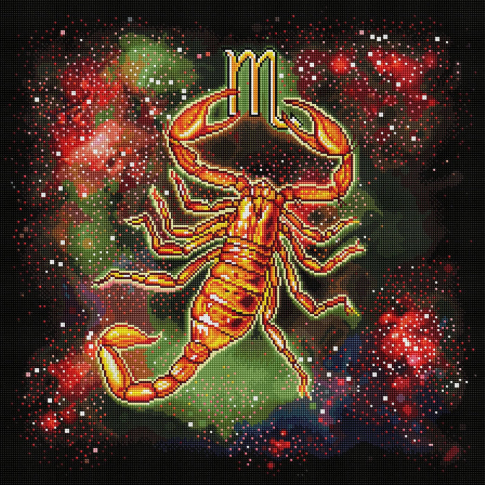 Diamond Painting Scorpio 22" x 22" (55.8cm x 55.8cm) / Square with 54 Colors including 2 ABs and 1 Special Diamonds / 49,916