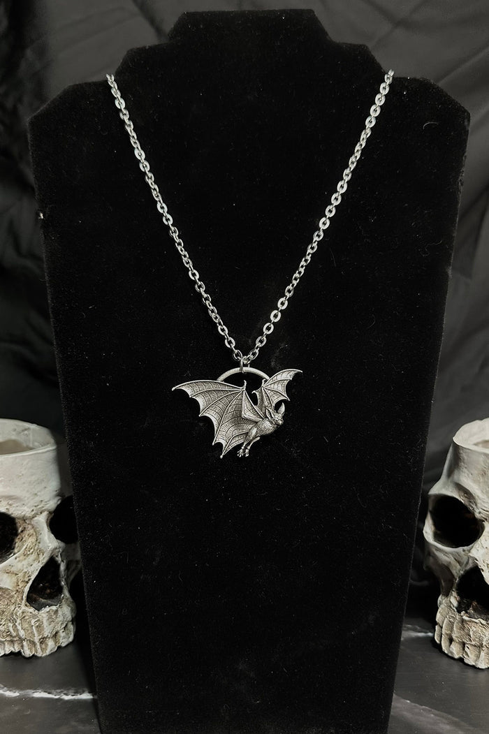 vampire bat chain necklace