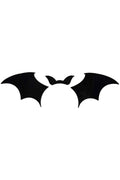 3d black bat-shaped car decal