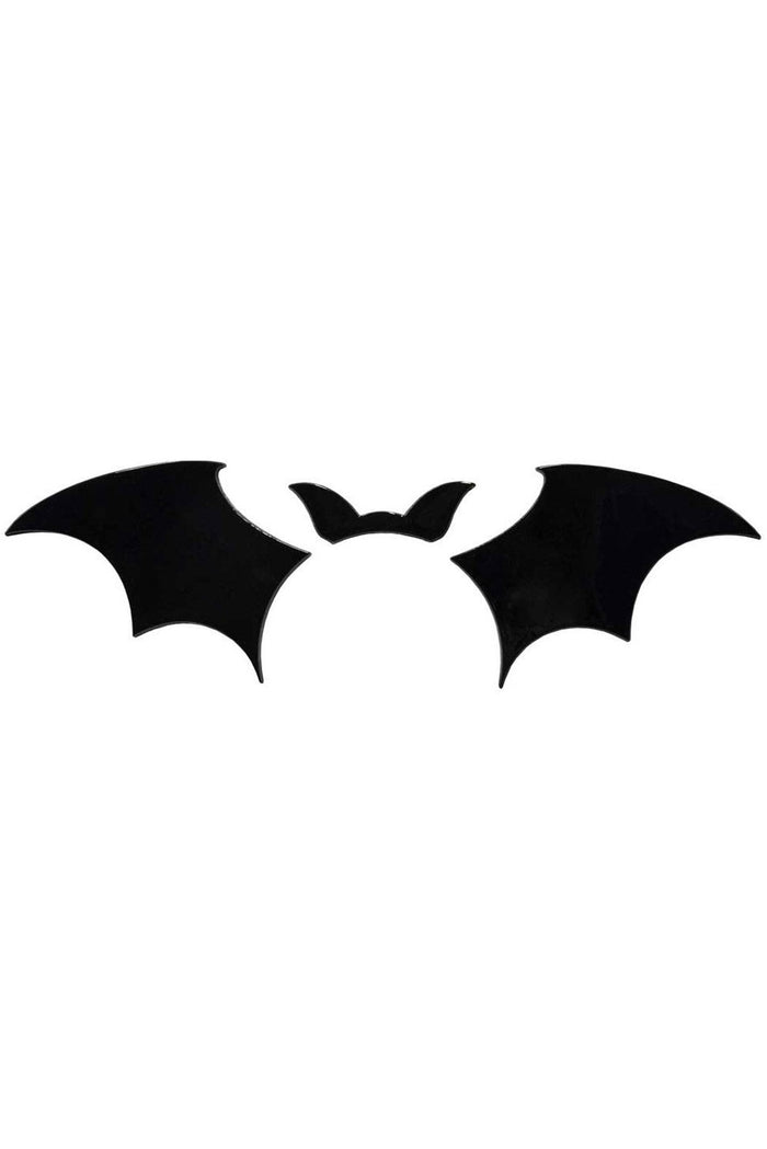 3d black bat-shaped car decal