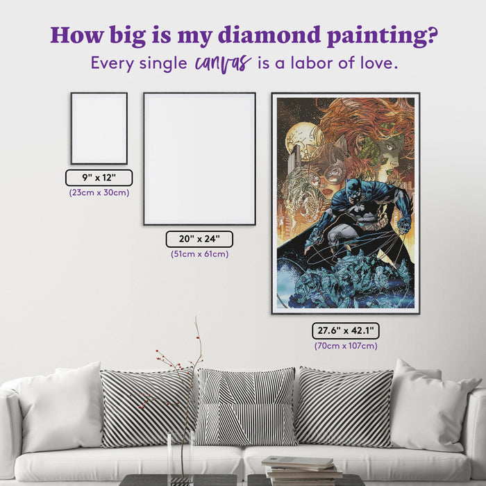 Diamond Painting Shadows of the Knight 27.6" x 42.1″ (70cm x 107cm) / Square with 53 Colors including 3 ABs / 117,448
