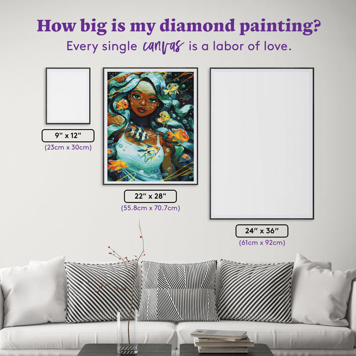 Diamond Painting Shelter 22" x 28" (55.8cm x 70.7cm) / Square with 58 Colors including 3 ABs and 4 Fairy Dust Diamonds / 63,616