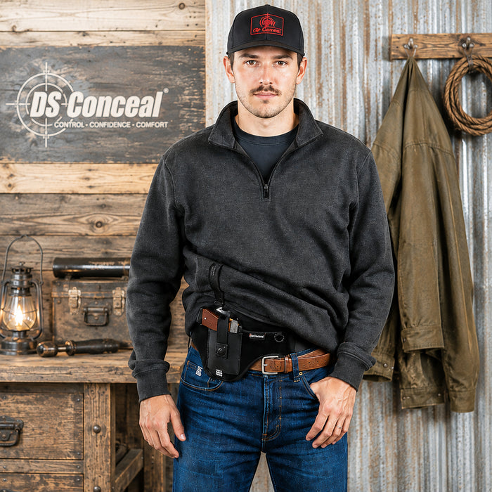 Unisex Simple Belly Band by DS Conceal -  Fast Draw Gun Holster for women and men Unisex -  Unisex Simple Belly Band -  DS Conceal Fast Draw Gun Holster -  Leather Belly Band pistol bag -  Tactical womans purse for pistol -  Concealed Belly Band -  most popular crossbody bag -  crossbody handgun bag -  crossbody bags for everyday use -  Lady Conceal -