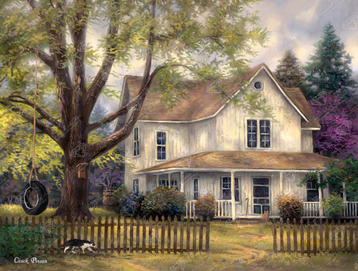 Diamond Painting Simple Country 29" x 22″ （74cm x 56cm) / Round with 43 Colors including 2 ABs / 51,678