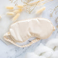 champagne satin eye mask