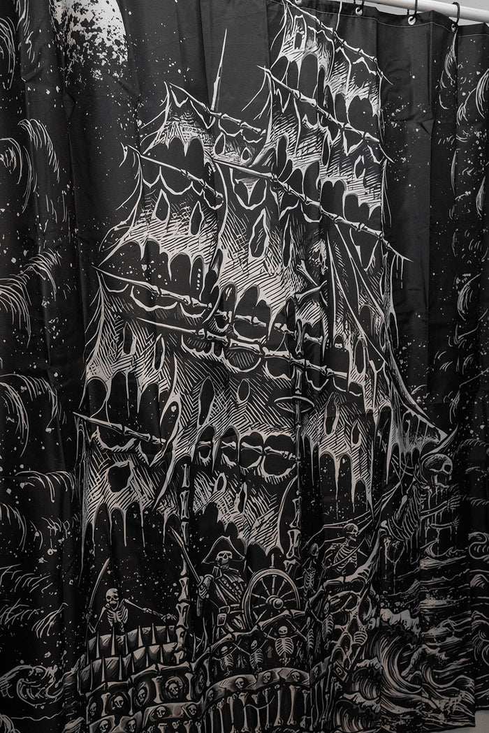 pirate ship shower curtain