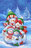 Diamond Painting Snow Country Family 17" x 26" (42.8cm x 66cm) / Square with 39 Colors including 2 ABs and 1 Fairy Dust Diamonds / 45,580
