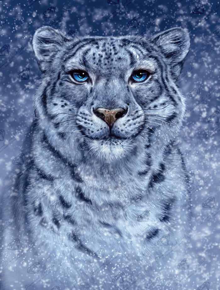 Diamond Painting Snow Queen 22" x 29" (55.8cm x 73.7cm / Round with 28 Colors including 2 ABs and 1 Fairy Dust Diamonds / 52,337