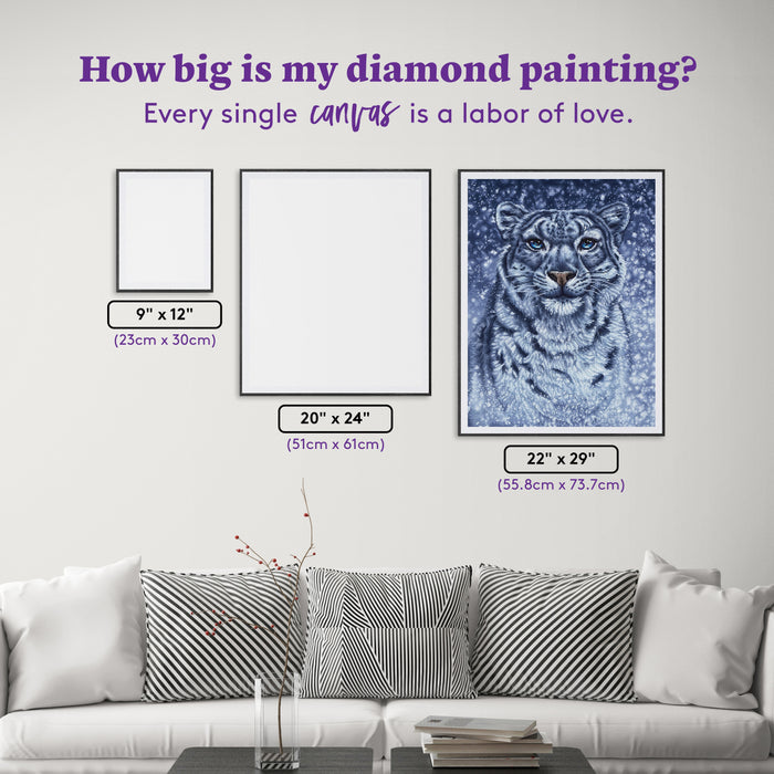 Diamond Painting Snow Queen 22" x 29" (55.8cm x 73.7cm / Round with 28 Colors including 2 ABs and 1 Fairy Dust Diamonds / 52,337