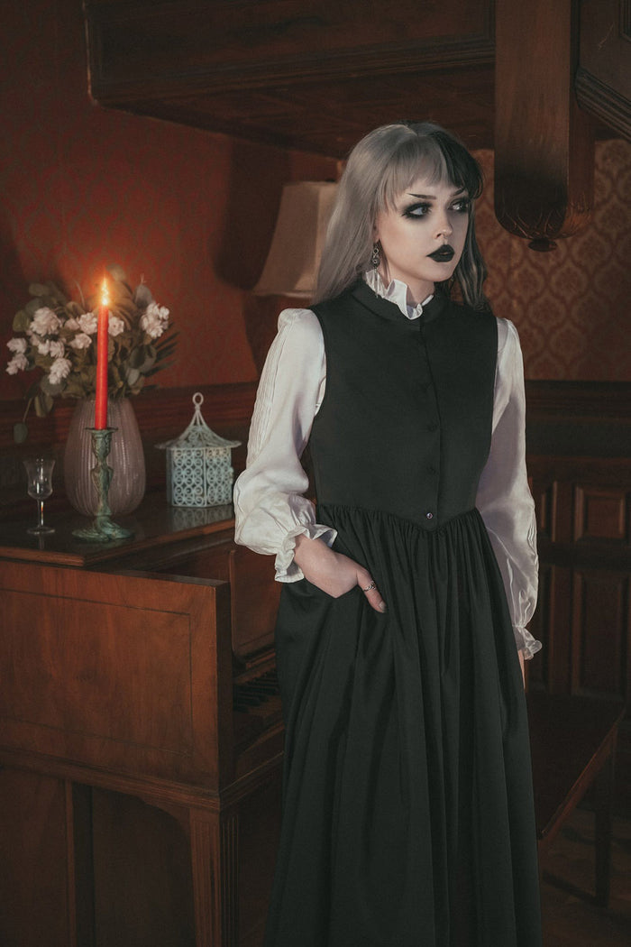 buttoned goth dress