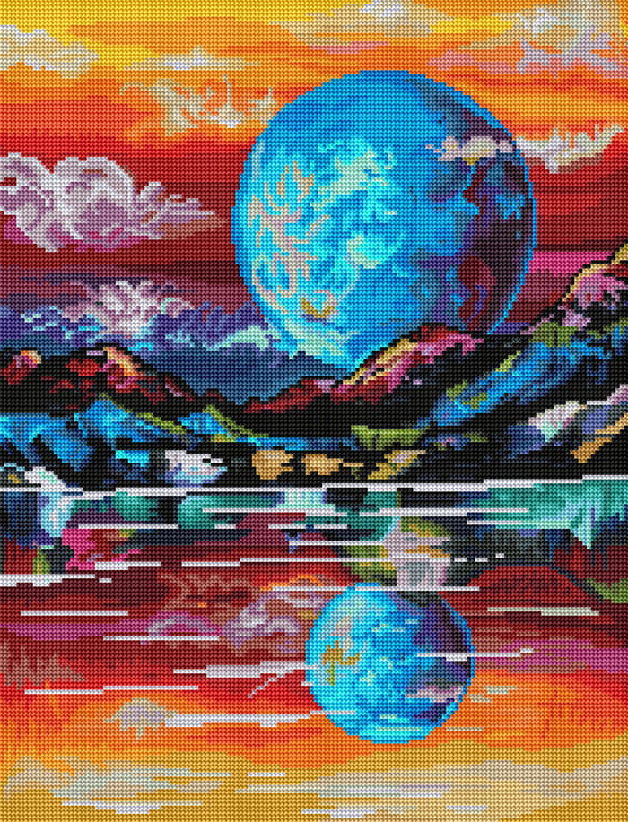 Diamond Painting Somewhere 17" x 22" (42.6cm x 55.8cm) / Round with 53 Colors including 4 ABs / 30,248