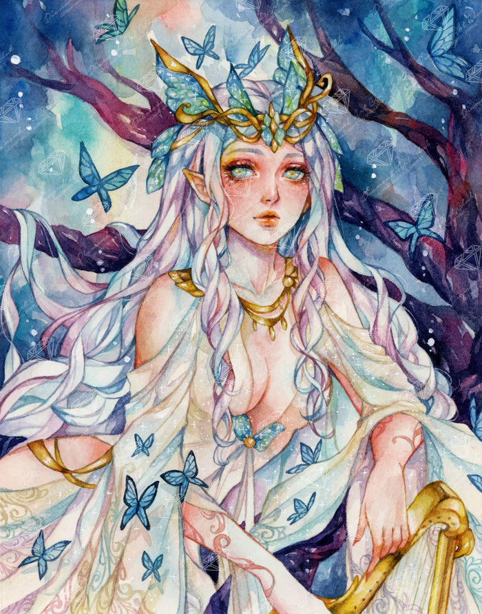 Diamond Painting Song of Arthemis 22" x 28" (55.6cm x 70.7cm) / Round with 68 Colors including 2 AB and 1 Electro Diamond and 2 Iridescent Diamonds and 3 Fairy Dust Diamond / 51,914