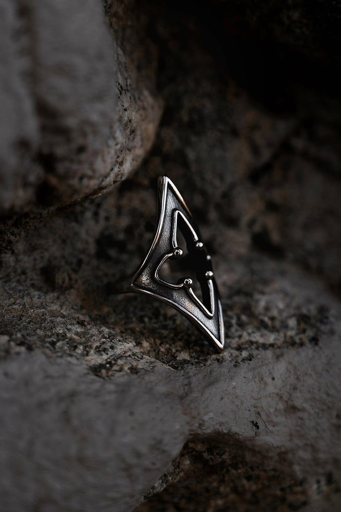 steel gothic renaissance fair ring