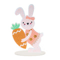 Diamond Painting Sparkle Scenes - Spring Bunny 5.5" x 3.5" x 1.9" (14cm x 9cm x 5cm) / Round with 9 Colors Including 2 Fairy Dust Diamonds and 2 Special Diamonds / 628