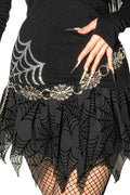 metal goth spiderweb chain belt