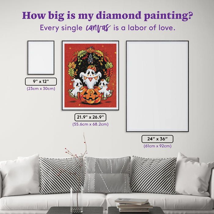 Diamond Painting Spirits of Fall 21.9" x 26.9" (55.6cm x 68.2cm) / Round with 35 Colors including 2 ABs and 3 Fairy Dust Diamonds / 50,096