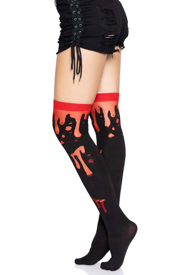 Splatter Thigh Highs