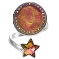 Starlight Dream Angel Adjustable Ring (Sterling Silvertone/Mystic Iridis)