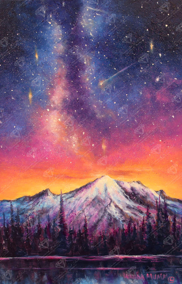 Diamond Painting Starry Night - Midnight Dream 20" x 31" (51cm x 79cm) / Round with 55 Colors including 5 ABs / 50,861