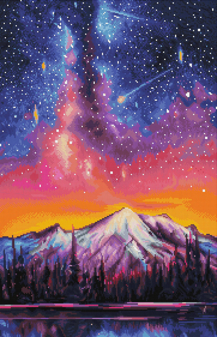 Diamond Painting Starry Night - Midnight Dream 20" x 31" (51cm x 79cm) / Round with 55 Colors including 5 ABs / 50,861