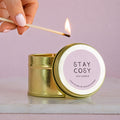 Stay Cosy Silver Tin Candle