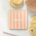 Stripe Personalised Name Coaster | Add on