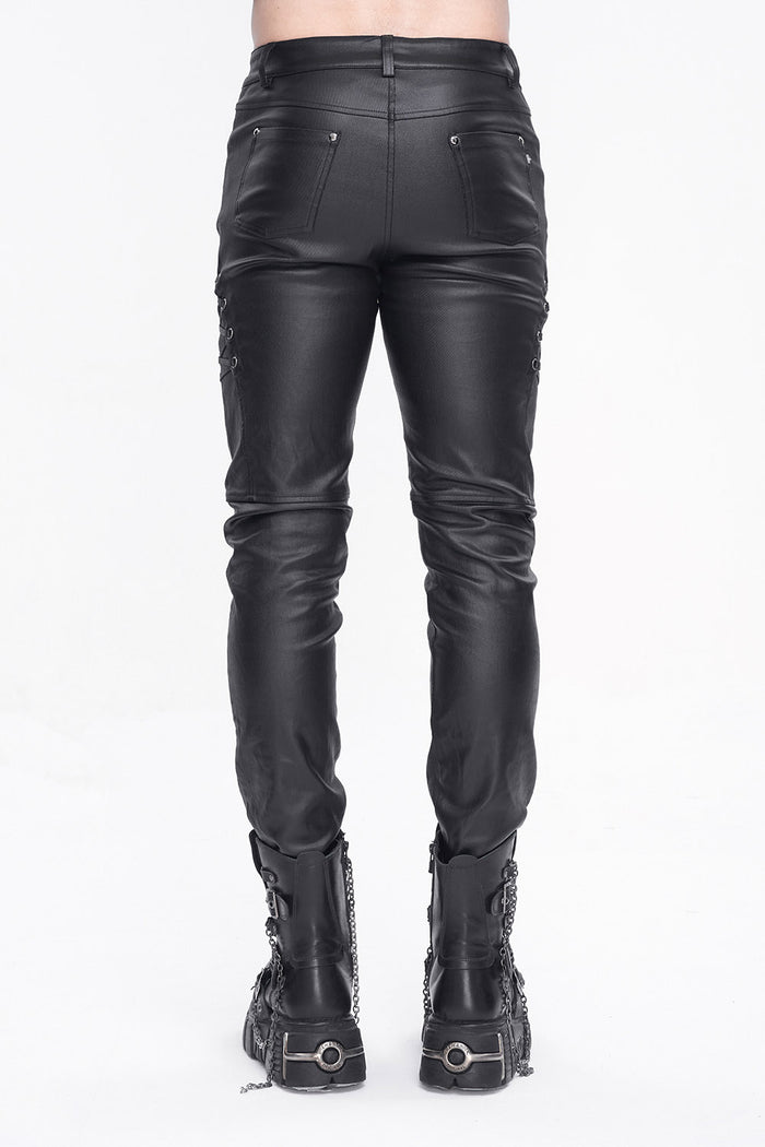 mens gothic moto pants