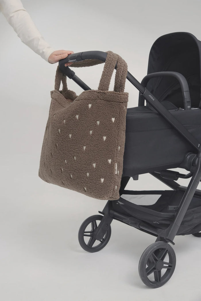 Studio Noos teddy mom bag hart bruin