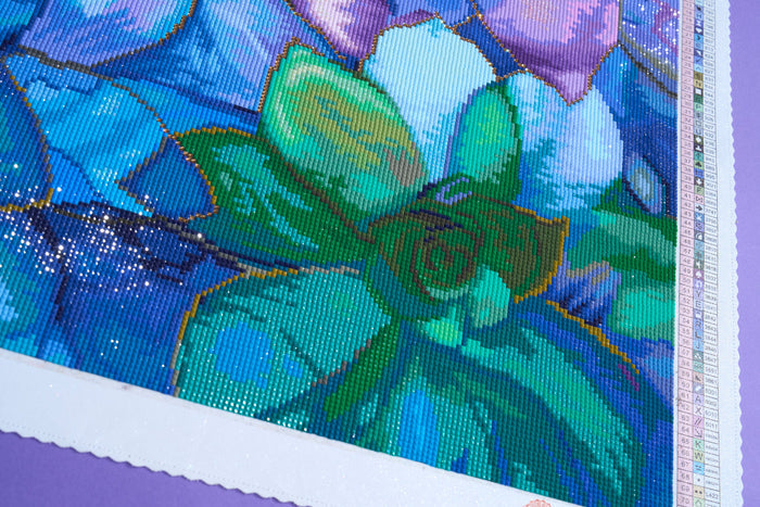 Diamond Painting Succulents 33" x 22" (83.7cm x 55.8cm) / Square with 72 Colors including 5 ABs and 1 Iridescent Diamond and 3 Fairy Dust Diamonds / 75,264