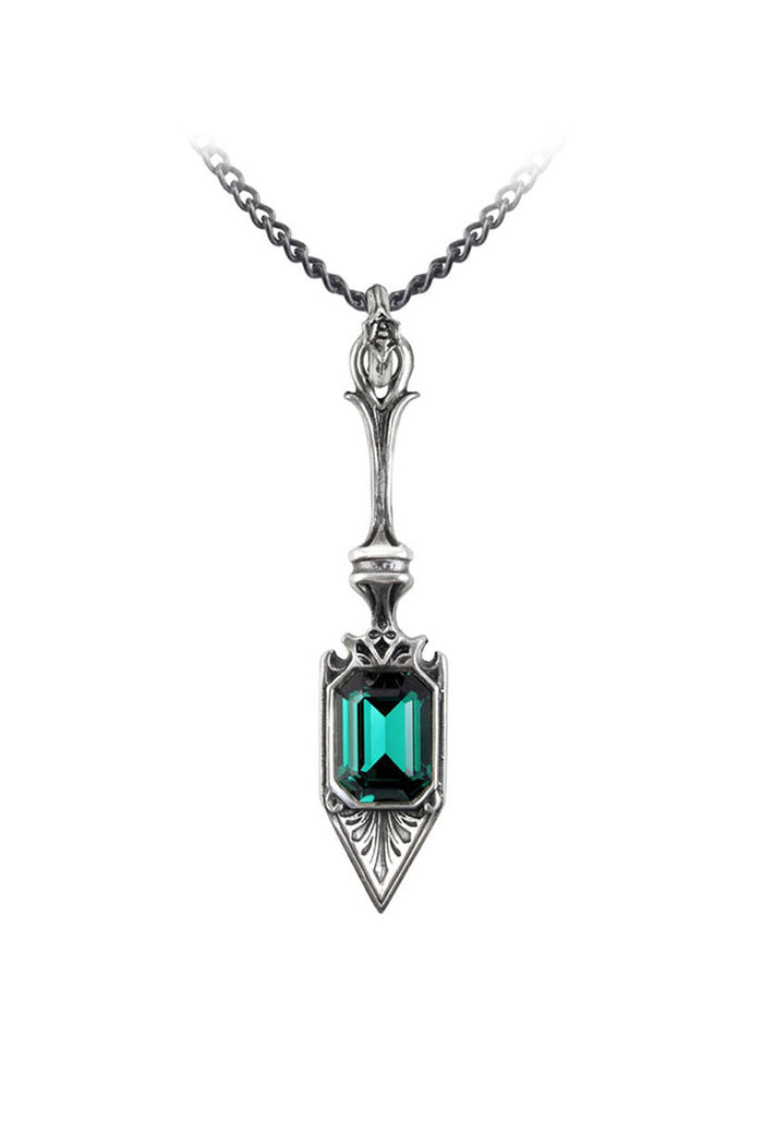 Sucre Vert Absinthe Spoon Gothic Pendant Necklace
