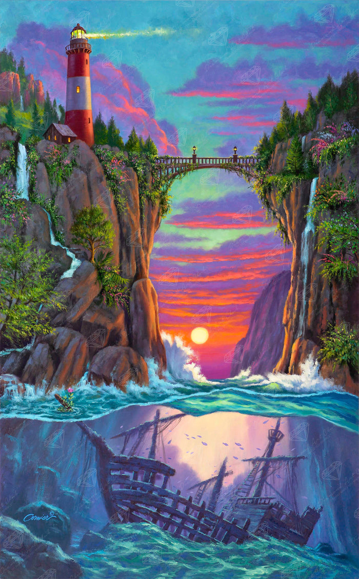 Diamond Painting Sunset Crossing 27.6" x 44.5" (70cm x 113cm) / Square with 63 Colors including 4 ABs and 3 Fairy Dust Diamonds / 127,293
