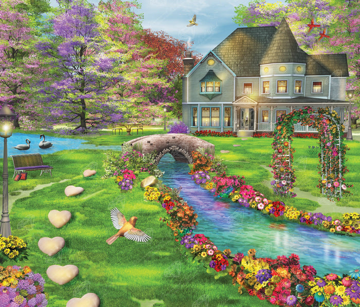 Diamond Painting Sweetheart Path 32.3" x 27.6" (82cm x 70cm) / Square With 66 Colors Including 5 ABs / 92,449