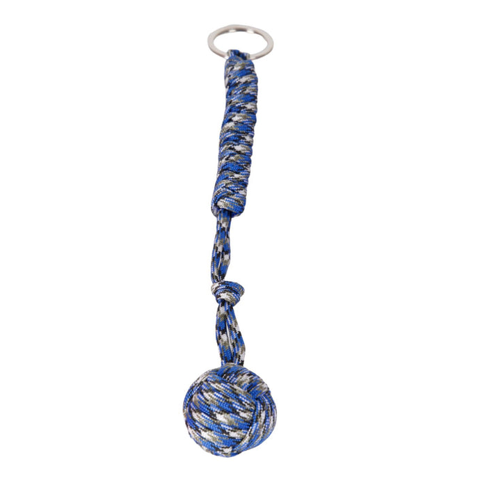 Tactical Paracord Monkey Fist Keychain for Self-Defense — Everyday Carry Personal Safety Keychain for Women