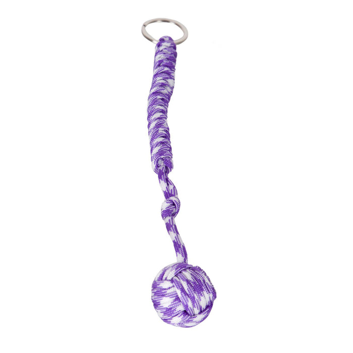 Tactical Paracord Monkey Fist Keychain for Self-Defense — Everyday Carry Personal Safety Keychain for Women