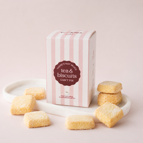 "Tea & Biscuits Solve Everything" Mini Shortbread Bites