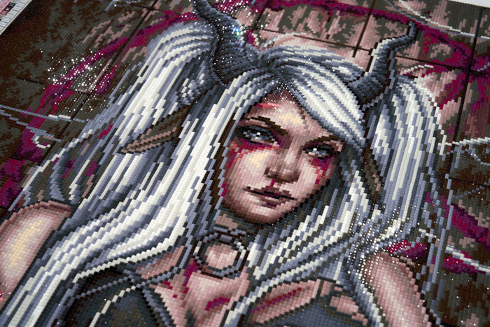 Diamond Painting The Devil Card 22" x 37" (55.8cm x 93.9cm) / Square with 30 Colors including 1 AB and 1 Fairy Dust Diamond / 84,448