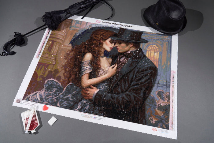 Diamond Painting The Farewell 29" x 22" (73.7cm x 55.6cm) / Round with 47 Colors including 1 AB and 3 Fairy Dust Diamonds / 54,136