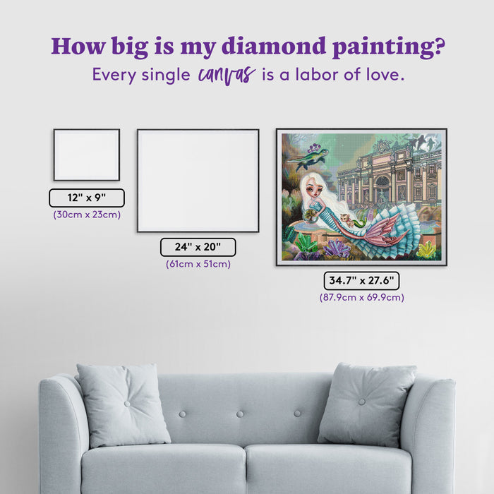 Diamond Painting The Fountain Of Life 34.7" x 27.6" (87.9cm x 69.9cm) / Square with 93 Colors including 1 AB and 5 Fairy Dust Diamonds / 99,193