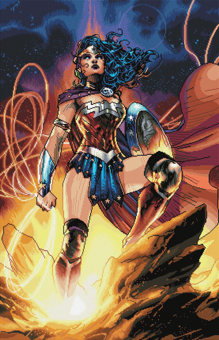 Diamond Painting The Golden Lasso 27.6" x 42.5″ (70cm x 108cm) / Square with 51 Colors including 2 ABs / 118,556