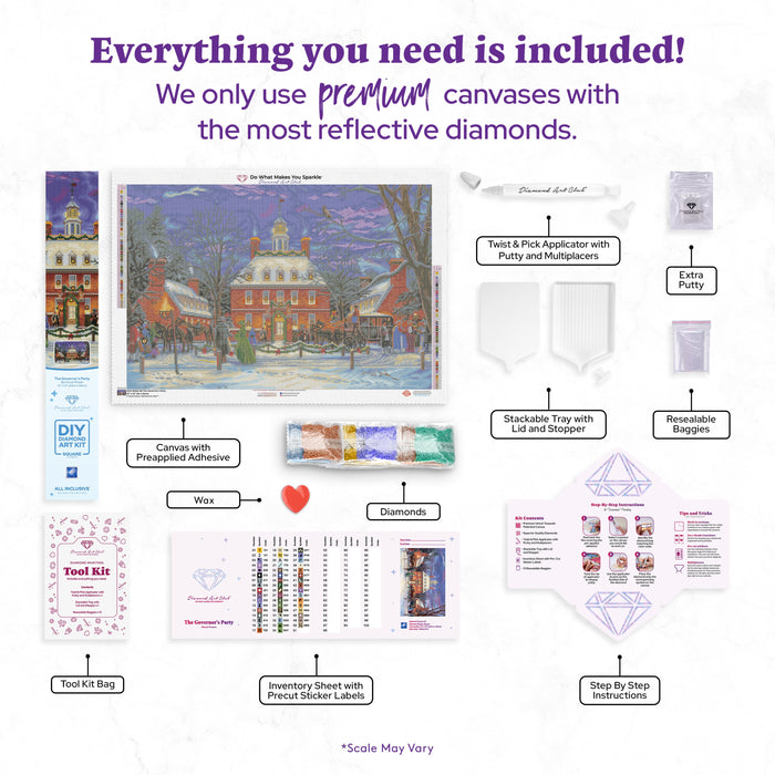 Diamond Painting The Governor's Party 33" x 22″ (84cm x 56cm) / Square with 50 Colors including 2 ABs / 73,704