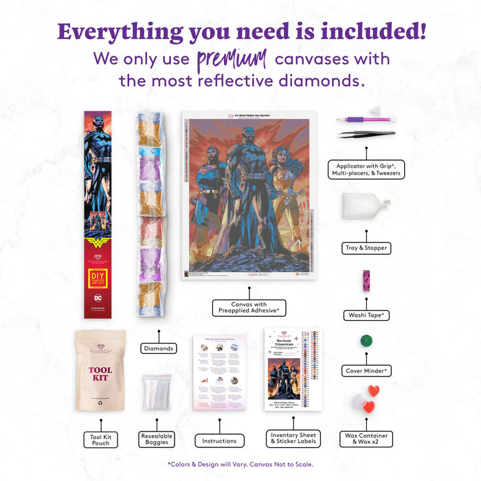Diamond Painting The Great Triumvirate 27.6" x 35.0″ (70cm x 89cm) / Square with 54 Colors including 3 ABs / 97,781