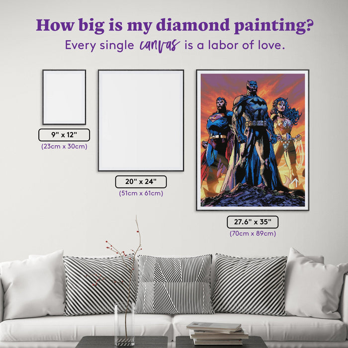 Diamond Painting The Great Triumvirate 27.6" x 35.0″ (70cm x 89cm) / Square with 54 Colors including 3 ABs / 97,781