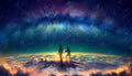 Diamond Painting The Heaven Beneath 41.3" x 23.6" (106cm x 60cm) / Square with 70 Colors including 2 ABs and 4 Fairy Dust Diamonds and 1 Iridescent Diamond / 101,461