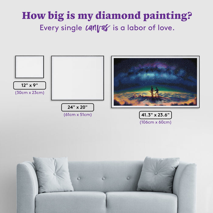 Diamond Painting The Heaven Beneath 41.3" x 23.6" (106cm x 60cm) / Square with 70 Colors including 2 ABs and 4 Fairy Dust Diamonds and 1 Iridescent Diamond / 101,461