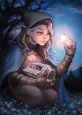 Diamond Painting The Moon Thief 22" x 31" (56cm x 79cm) / Round With 44 Colors Including 4 ABs / 55,720