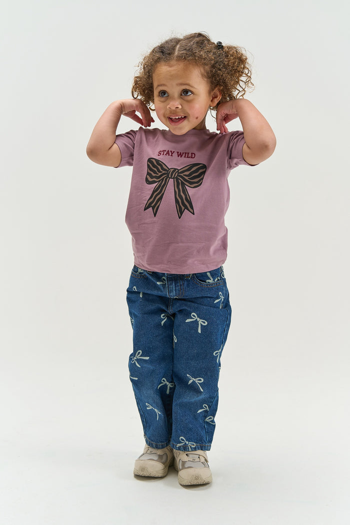 The New Siblings | TNSTVinaya Regular Fit Jeans | Medium Blue Denim AOP