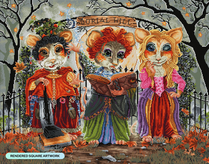 Diamond Painting The Sisters 35" x 27.6" (89cm x 70cm) / Square with 70 Colors including 2 ABs and 2 Fairy Dust Diamonds / 100,317