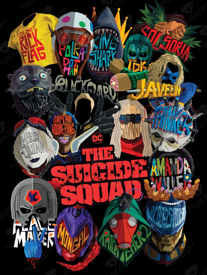 Diamond Painting The Suicide Squad 27.6" x 36.6″ (70cm x 93cm) / Square With 65 Colors Including 4 ABs / 102,213