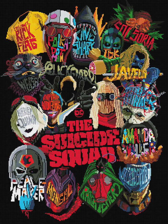 Diamond Painting The Suicide Squad 27.6" x 36.6″ (70cm x 93cm) / Square With 65 Colors Including 4 ABs / 102,213