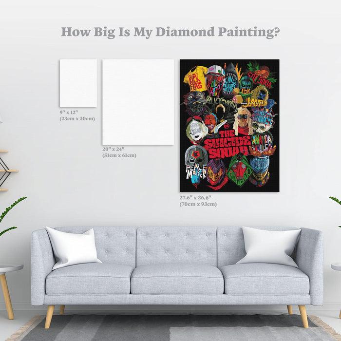 Diamond Painting The Suicide Squad 27.6" x 36.6″ (70cm x 93cm) / Square With 65 Colors Including 4 ABs / 102,213